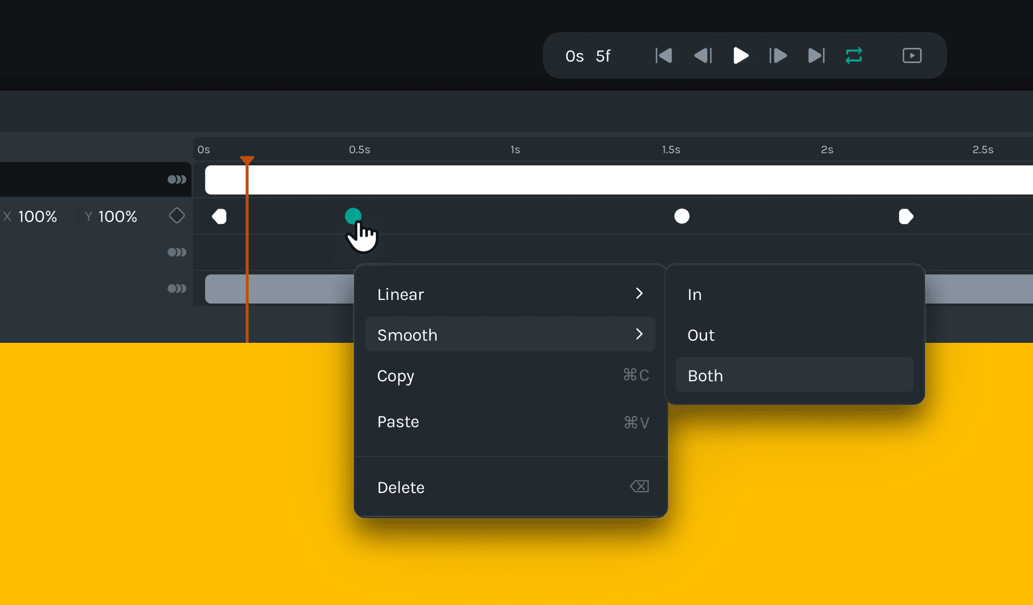 New usability and better easing control