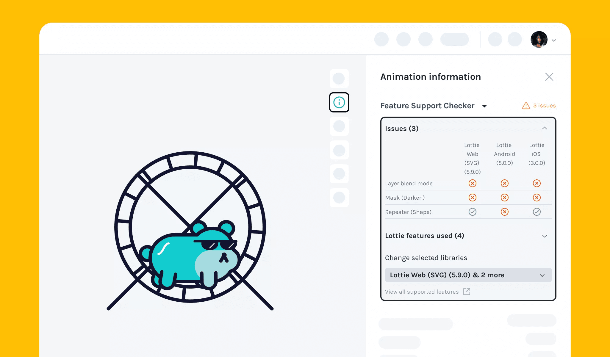 Lottie Feature Checker: Now on the LottieFiles platform too!