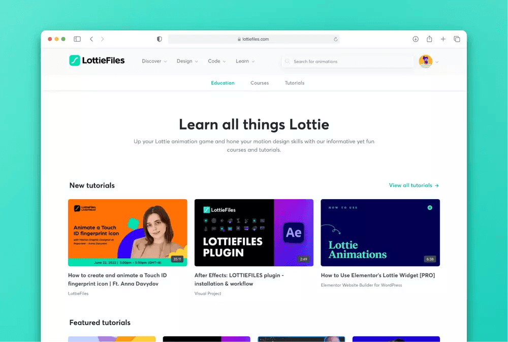 Education section rolled out